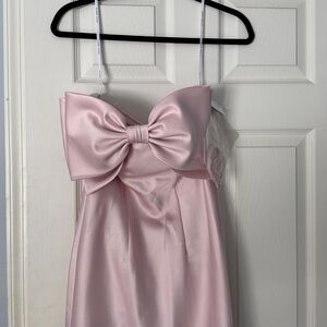Elegant Pink Strapless Dress